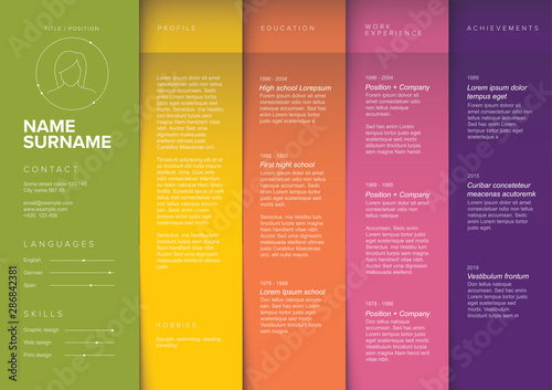 Minimalist female resume cv template