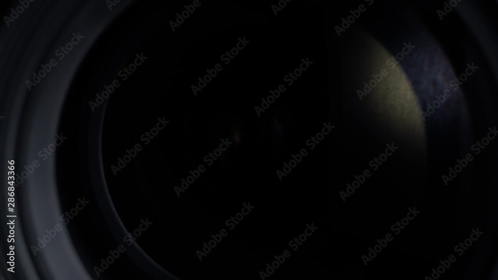 Focusing lens of digital camera. Camera lens zoom. Changing focal length. Close-up Camera Focus Focusing And Shooting. Concept of proffesional service for photographic or filmmaker equipment.