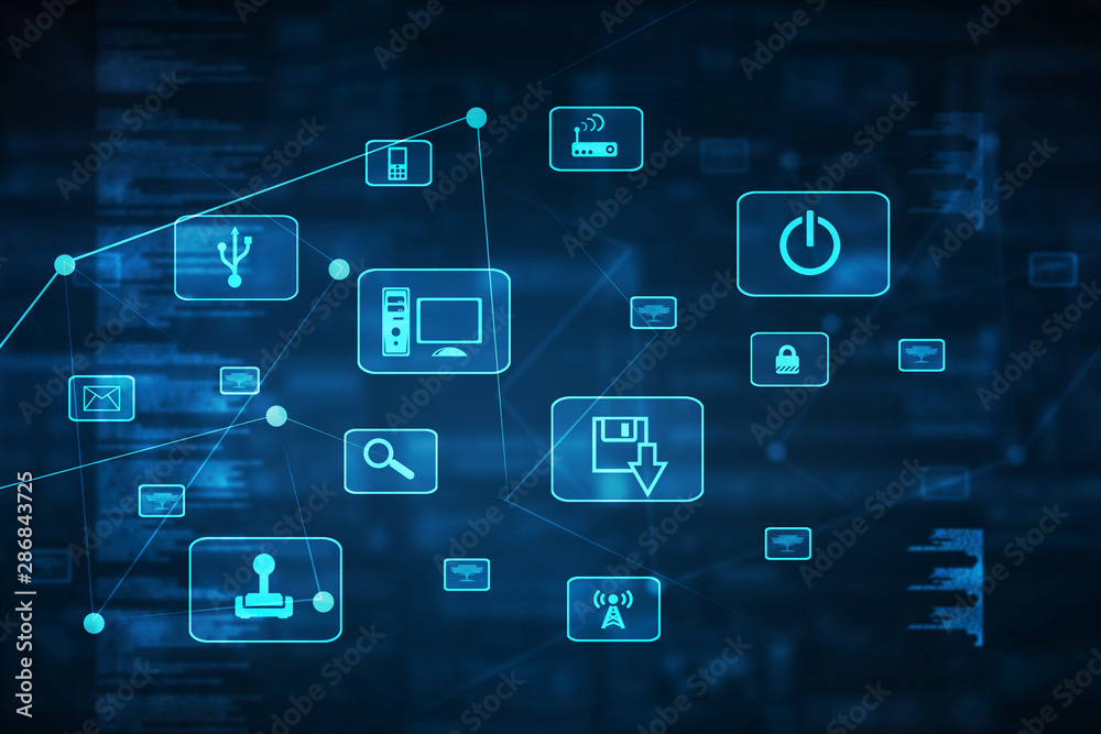 Digital Abstract technology background,2d illustration Digital Abstract technology background,2d illustration