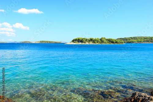 Island Murter  turquoise blue sea  Croatia