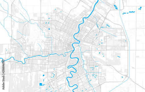 Rich detailed vector map of Winnipeg, Manitoba, Canada