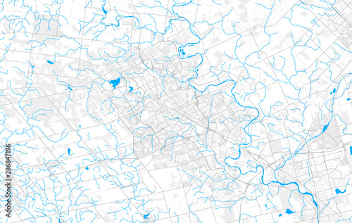 Rich detailed vector map of Kitchener, Ontario, Canada