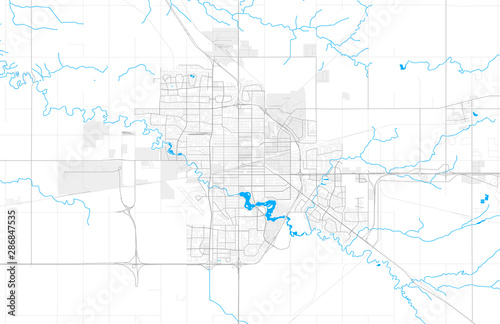 Rich detailed vector map of Regina, Saskatchewan, Canada photo