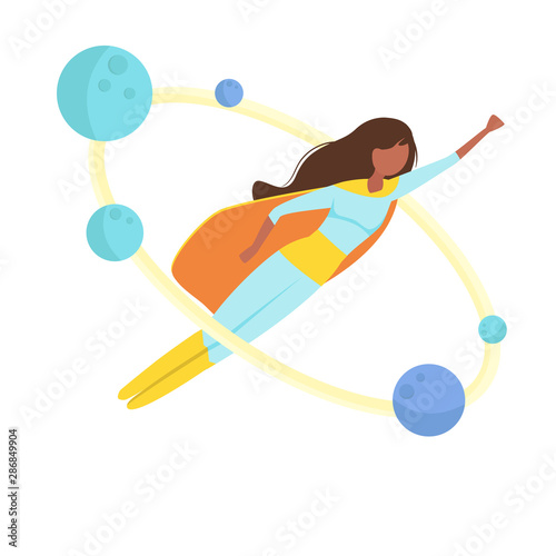 Women super hero illustration.