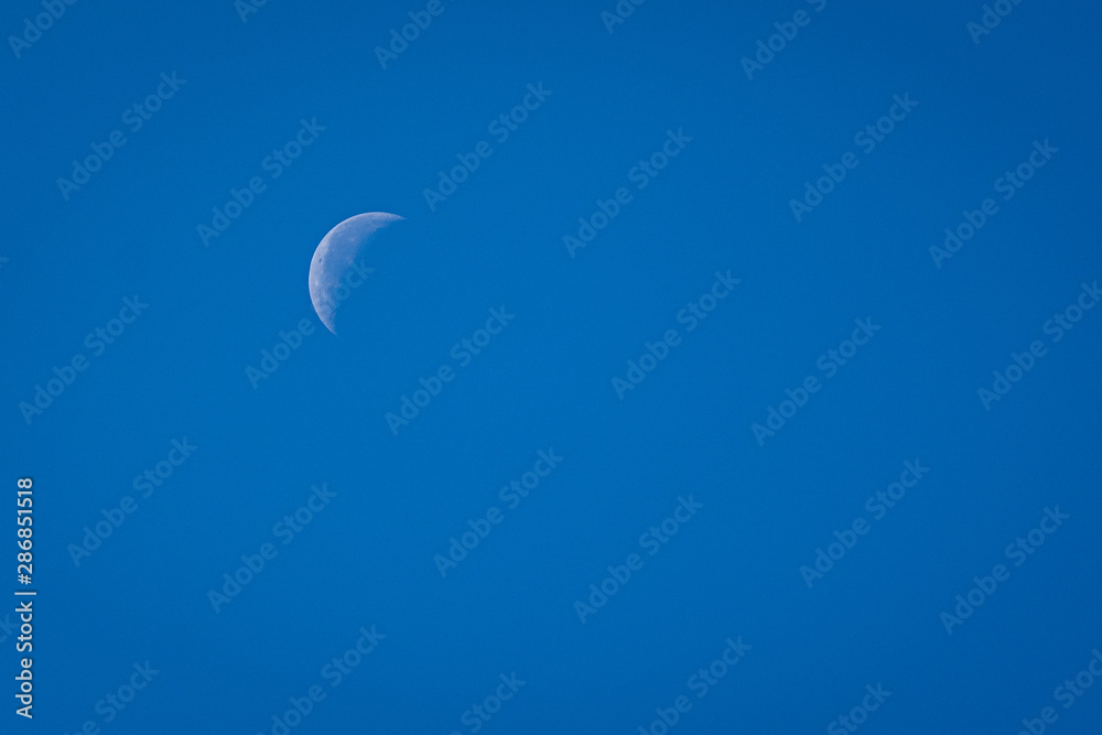 Moon In Blue Sky At Day Time