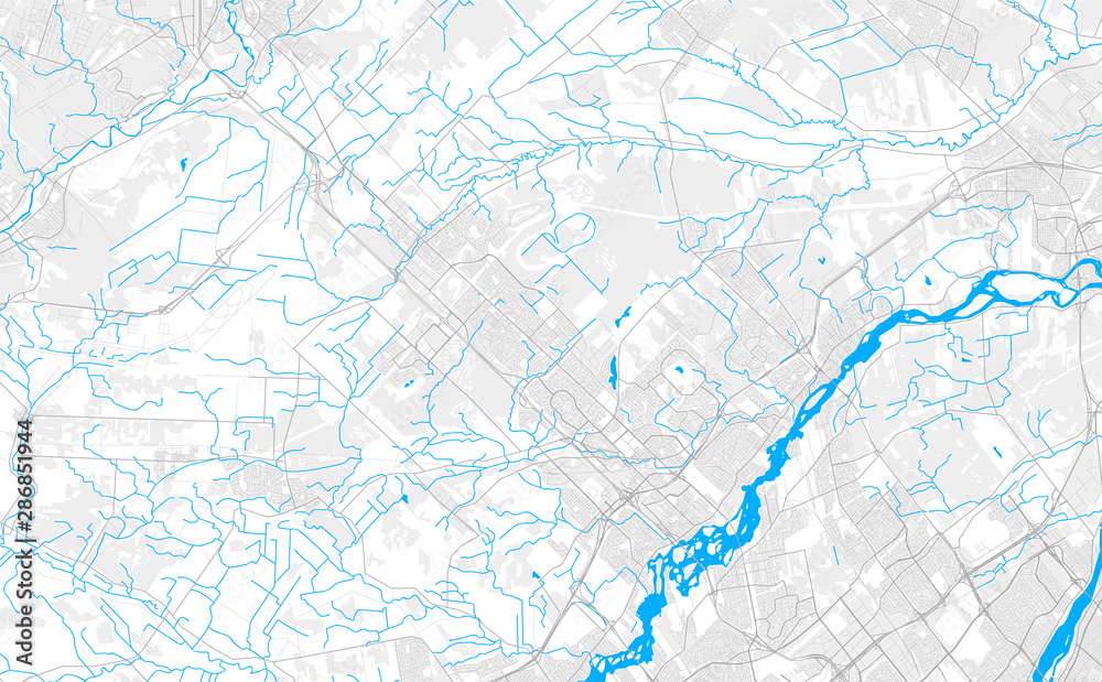 Rich detailed vector map of Blainville, Quebec, Canada Rich detailed vector map of Blainville, Quebec, Canada