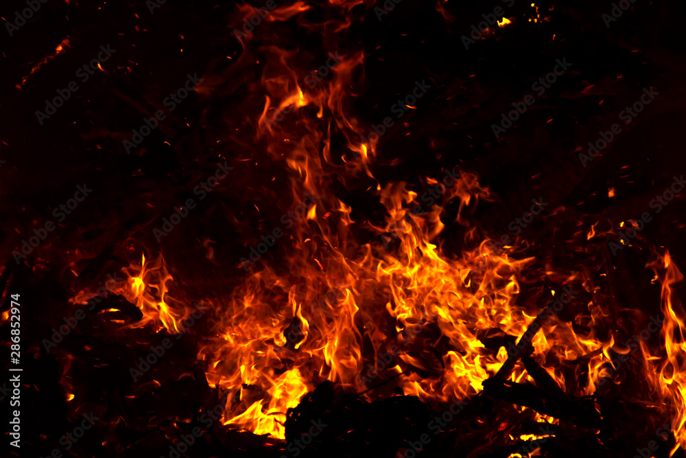 The movement of the flames in the dark The movement of the flames in the dark