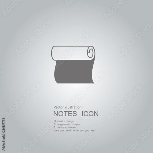 Vector drawn notes. The background is a gray gradient.