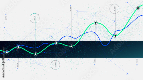 Big data algorithms visualization technologies infographic analytic, Hi-tech concept innovation