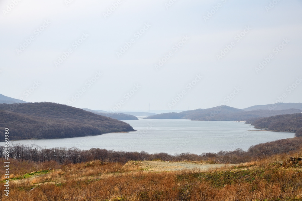 Russky Island, Far East of Russia. Vladivostok. Novik Bay