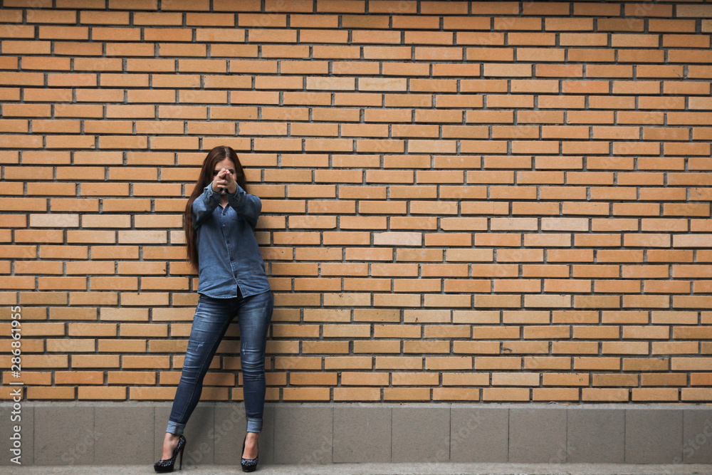 heels girl on a city street heels girl on a city street
