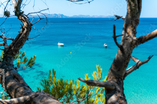Mallorca Bucht mit Yachten