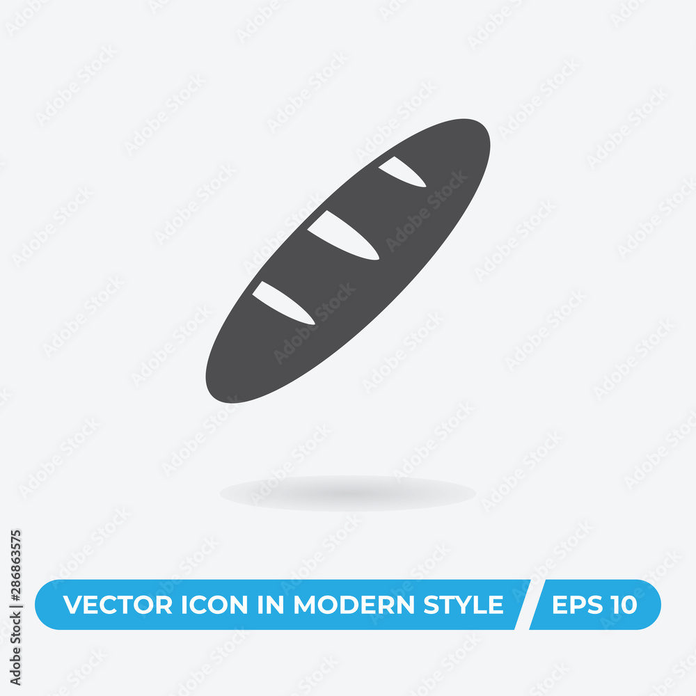 Bread vector icon, simple car sign. Bread vector icon, simple car sign.