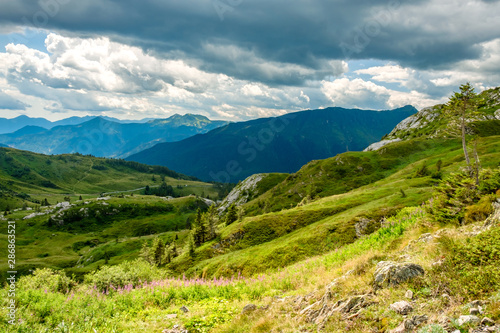 Summer day trekking in the Carnic Alps, Friuli Venezia-Giulia, Italy