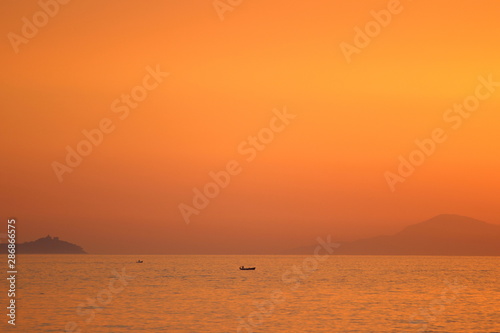 sunset over the sea © Simun Ascic
