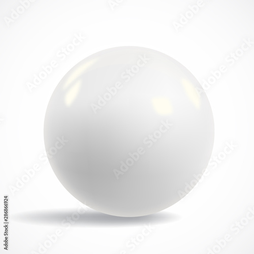 Realistic white sphere