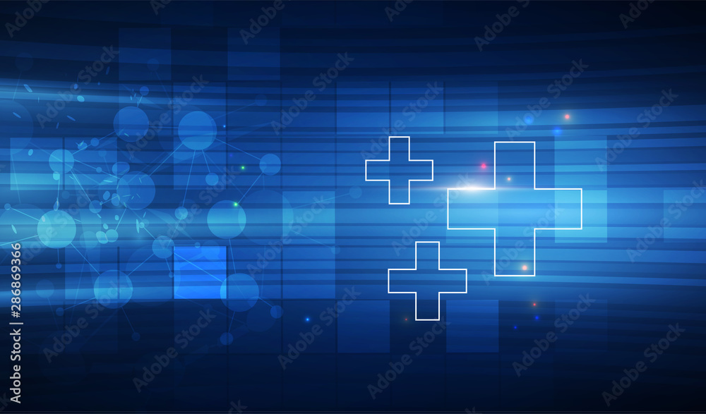 Medical  Background, Global Connectivity Suitable for Healthcare and Medical Topic. vector illustration