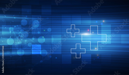 Medical  Background, Global Connectivity Suitable for Healthcare and Medical Topic. vector illustration