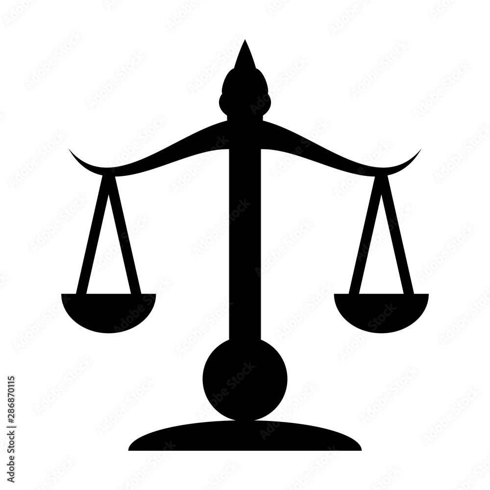 Vecteur Stock Justice vector icon. Law scale illustration symbol. Weight  balance sign or logo. | Adobe Stock