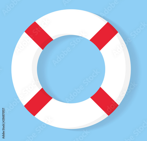 Lifebuoy icon, equipment of rescuers to save drowning people, vector graphic deign element for business and holiday illustration.