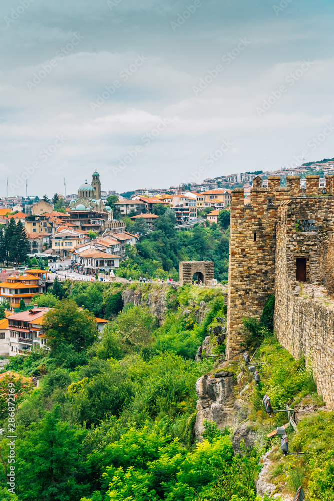 Tsarevets Fortress and old town in Veliko Tarnovo, Bulgaria