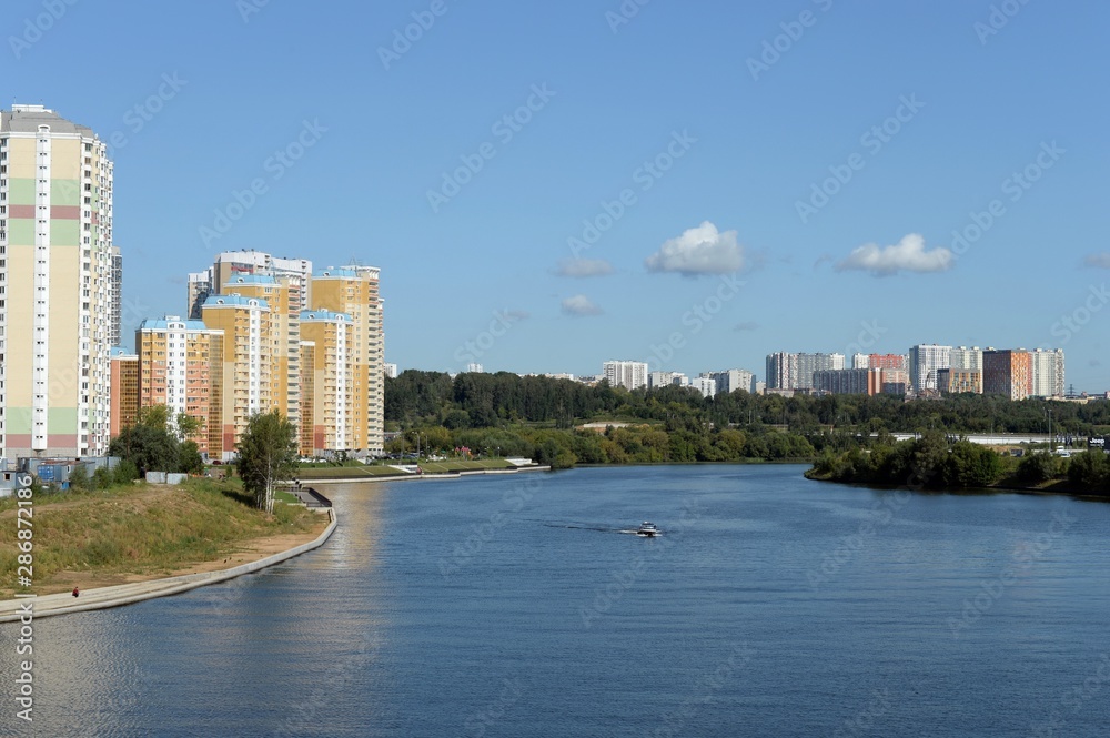 Buildings Pavshinskaya floodplain  the elite district of the city of Krasnogorsk in the Moscow region