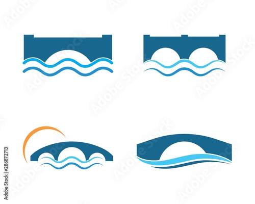bridge Logo Template vector icon illustration