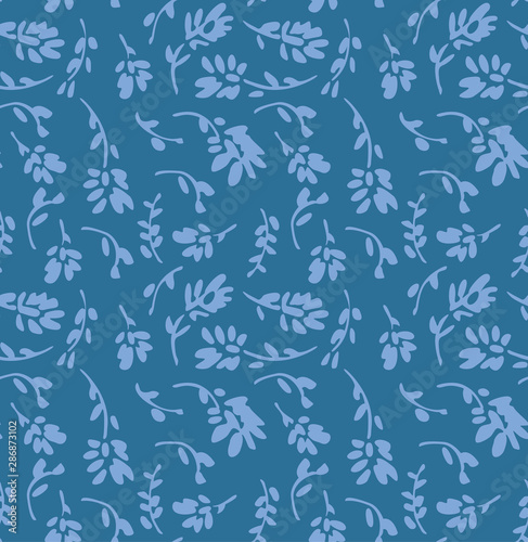 Japanese Floral Flow Seamless Pattern