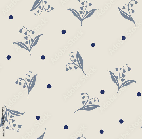 Japanese Lily Seamless Pattern
