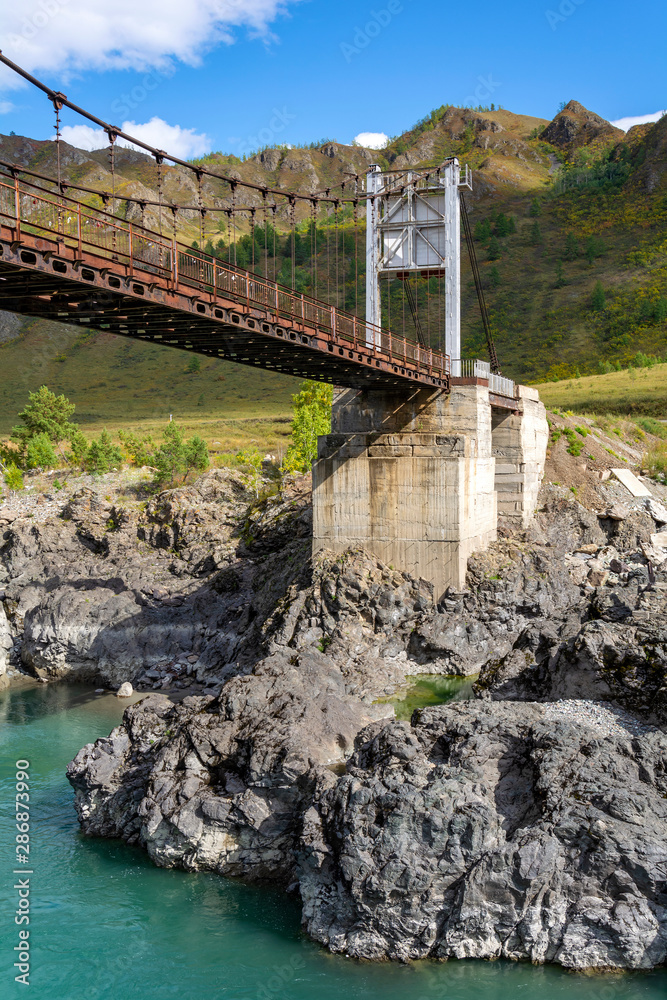 Oroktoisky bridge over the Katun river