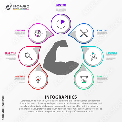 Infographic design template. Creative concept with 7 steps