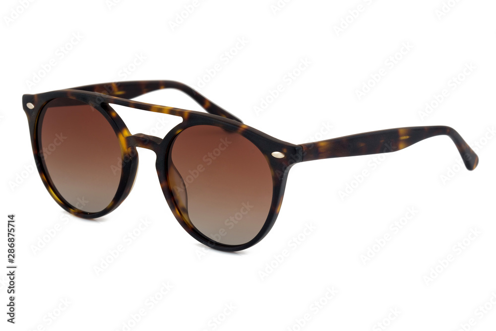 side view of modern sunglasses isolated on white background side view of modern sunglasses isolated on white background