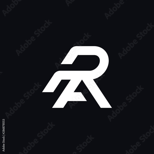 Initial RA R A Letter Logo Design. Creative Icon Modern Letters Vector Logo.