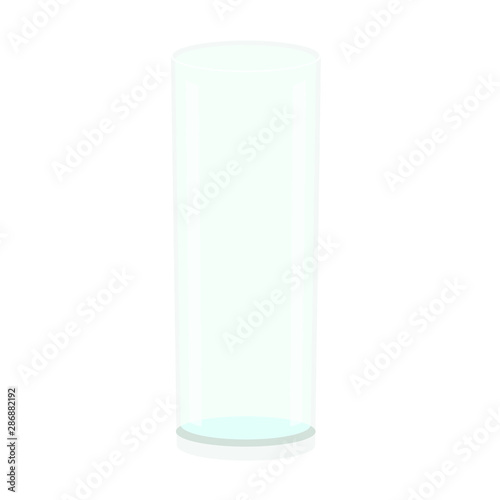 empty glass isolated on white background illustration vector 
