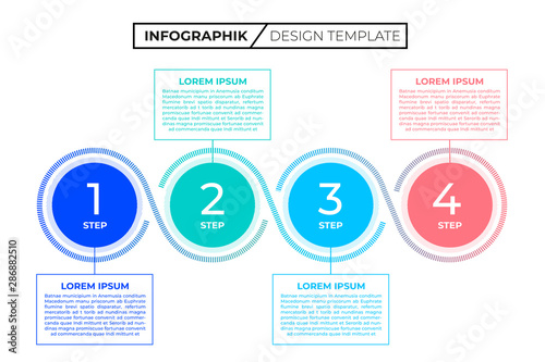 Infographic design template - Modern vector illustration with four options or steps - Add your own text