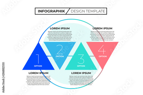 Infographic design template - Modern vector illustration with four options or steps - Add your own text