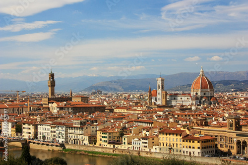 View of the old city of Florence, Italy