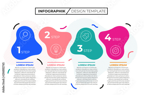 Infographic design template - Modern vector illustration with four options or steps - Add your own text