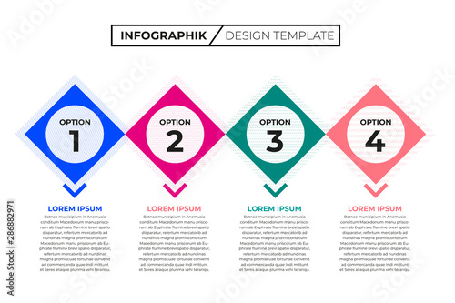 Infographic design template - Modern vector illustration with four options or steps - Add your own text