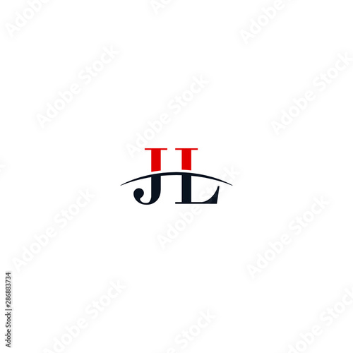 Free Download Initial letter JL, overlapping movement swoosh horizon logo company design inspiration in red and dark blue color vector - GFXLoad