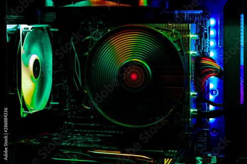 air cooler with colorful light