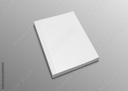 Realistic 3D Clear White Book Mock Up