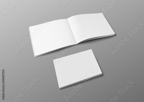Realistic 3D Cover Brochure, Book Or Catalog Mock Up