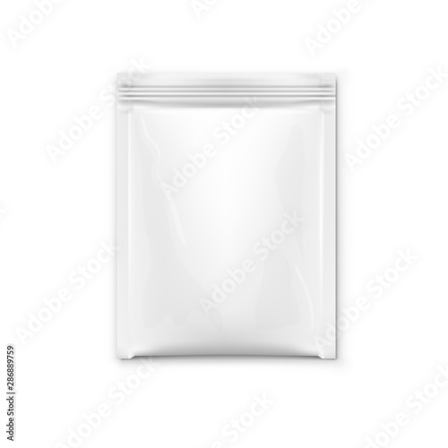 White Blank Foil Pouch Packaging For Salt, Sugar, Sachet