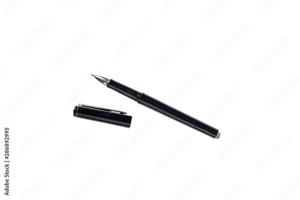 pen isolated on white background, black color