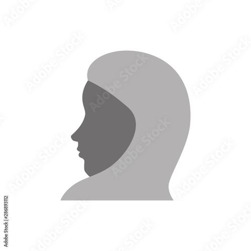 profile of islamic woman with traditional burka
