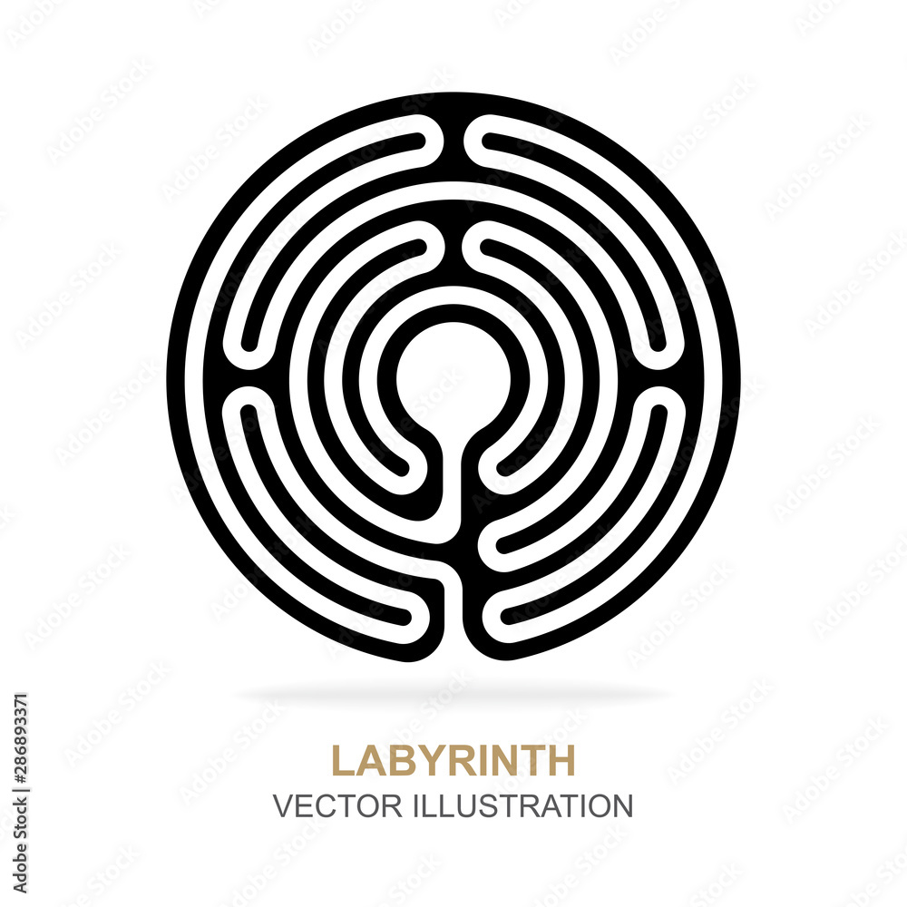Labyrinth. Labyrinth vector illustration. Maze icon and background. Part of set. Labyrinth. Labyrinth vector illustration. Maze icon and background. Part of set.