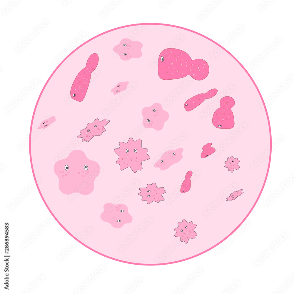 Cartoon germs In the imagination Cartoon germs In the imagination