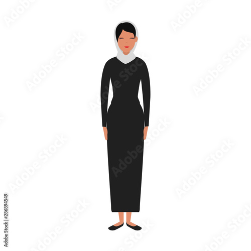 islamic woman with traditional burka