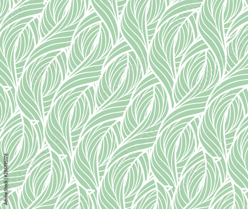 seamless pattern with leaves © vectorkzn